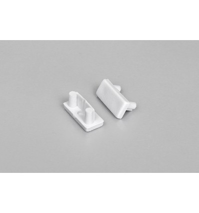 1 stk. Endestykke BEGTON12 - Hvit