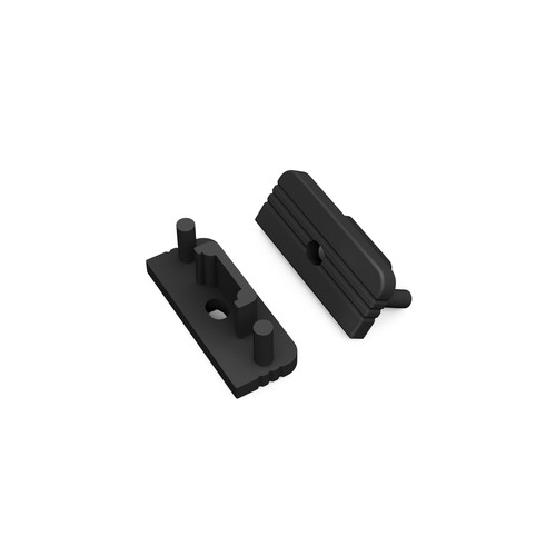 1 stk. Endestykke SURFACE10 GEN2 - Med hull, svart