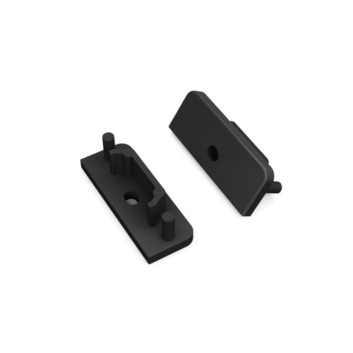 1 stk. Endestykke SURFACE14 GEN2 - Med hull, sort