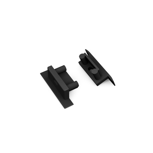 1 stk. Endestykke BEGTIN12 GEN2 SQ - Med hull, svart