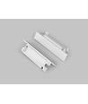 Endestykke FLAT8 - Med hull, hvit
