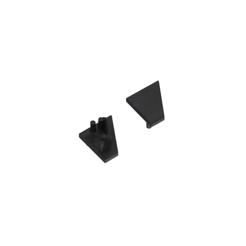 1 stk. Endestykke CORNER10.V2 - Svart