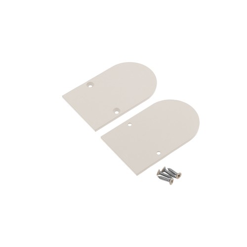 1 stk. Endestykke NAMI23 - Metall, beige lakkert