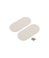 1 stk. Endestykke NAMI23-D9 - Metall, beige lakkert