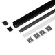 2m sett LINEA-IN20 + F CLICK - Sort anodisert