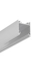 2m aluprofil LINEA20 EE7F/TY - Ubehandlet aluminium, påbygging, LED skinne