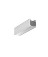 2m aluprofil LINEA20 EE7F/TY - Ubehandlet aluminium, påbygging, LED skinne