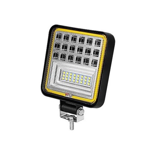 88W LED arbeidslampe - Bil, lastebil, traktor, tilhenger, utrykningskjøretøy, kald hvit + oransje, 10-60V, 60/30 grader