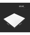 60x60 Casambi LED-panel, 36W - Høyde: 9mm, UGR19, hvit kant