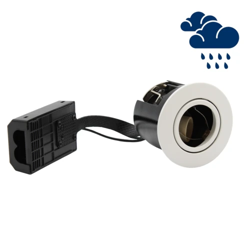 GU10 innfellingsspot Inno88 Utendørs - Hvit, IP44, godkjent i isolasjon