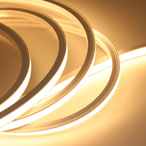 5m 7,5W/m AnyCut Neon Flex 10x10 Varmhvit LED-strip - 12V DC, ingen klippeavstand