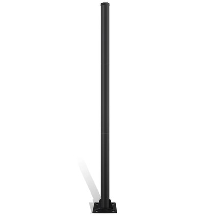 3m Mast til gatelamper og lyskastere Ø60mm - Sort, forlengbar høyde