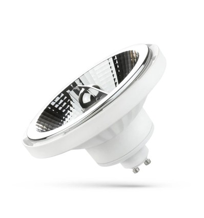 GU10 10W dimbar LED-spot - AR111, hvit, 20° spredning