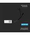 WiFi LED controller med fjernkontroll, 12V/24V - Smart Life, Google Home, CCT/RGB, 72-144W