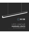 120cm 40W LED lysskinne - 107lm/W, Sort, IP20, IK08, gjennomfortrådet, 4000K