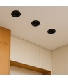 18W Blendefri RA90 CCT Downlight Ø106mm - 3 lysfarger, sort front, Hull: Ø95mm, Honeycomb