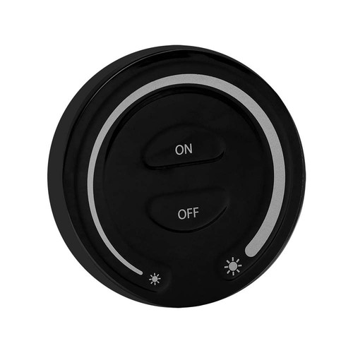 Touch dimmer til LED strips, sort - Trådløs, batteridrevet, til 12V/24V, veggmontert