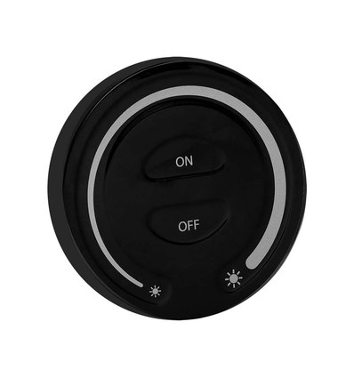 Touch dimmer til LED strips, sort - Trådløs, batteridrevet, til 12V/24V, veggmontert