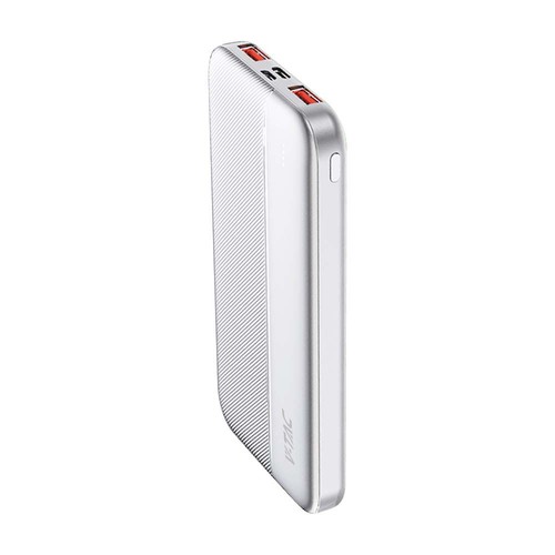 10000mAh Powerbank, 22.5W - Ultra slim, aluminium, hvit, fast charger