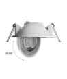 6,5W Ø8,2cm MOBILO LED downlight - 130lm/W, CCT, 36° justerbar, hvit kant