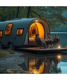 Lumina Campo bærbar campinglampe med solceller - RGB+CCT, powerbank, oppladbar, dimbar