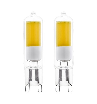 Outlet: EGLO G9 COB LED Pære 2W i 3000K, 200LM (Klar Glas) - 2-Pak