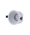 Dimbar RA99 innfellingsspot - 10W, Hull: Ø7,5 cm, Mål: Ø8,5 cm, hvit kant, 230V