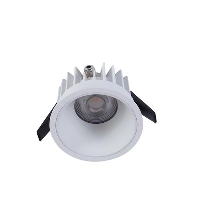 Dimbar RA99 innfellingsspot - 10W, Hull: Ø7,5 cm, Mål: Ø8,5 cm, hvit kant, 230V