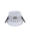DimToWarm RA94 innfellingsspot - 10W, Hull: Ø7,5 cm, Mål: Ø8,5 cm, hvit kant, 230V
