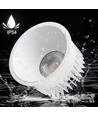 DimToWarm RA94 innfellingsspot - 10W, Hull: Ø7,5 cm, Mål: Ø8,5 cm, hvit kant, 230V