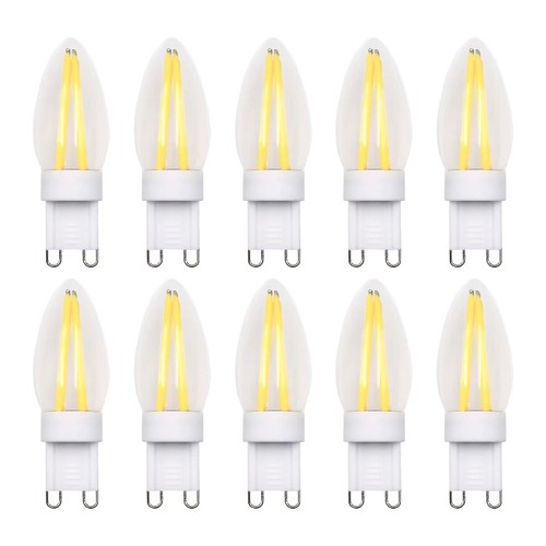10 stk. G9 2W dimbare pærer - 2700K, Filament LED
