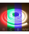 5m RGB+WW COB-LED strip - 20W/m, IP20, 784 LED pr. meter, 24V, COB LED