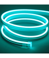 Lyseblå 8x16 CLIP-ON Neon Flex LED - 8W per meter, IP67, 24V