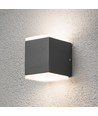 Outlet: Monza Kub LED 6W Utendørs Vegglampe Up/Down i Antrasitt - Konstsmide