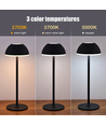 Oppladbar LED bordlampe Innendørs/utendørs - Hvit, berøringsdimbar, 3i1, IP54 utendørs