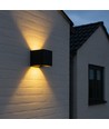 LEDlife CUBIC 6W vegglampe - Sort, firkantet, opp/ned, justerbar, utendørs, IP65, inkl. lyskilde