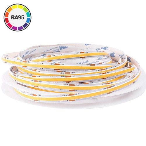 5m 4W/m Dot-free COB-LED strip RA95 - 24V DC, 2700K, IP20, 320 LED/m, 5 års garanti