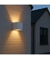 6W CUBIC vegglampe - IP65, hvit, firkantet, opp/ned, justerbar, inne/ute, inkl. lyskilde
