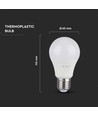 A60 LED Lyspære 10,5W E27 - Plast, Samsung Chip, 3000K