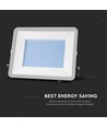 200W projektør - Samsung chip, 1m kabel, 4000K, svart hus, grått glass.