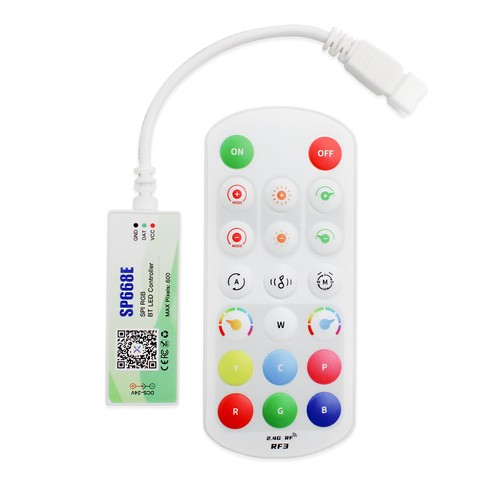 RGBIC 3-pin kontroller med fjernkontroll - Bluetooth, RF trådløs