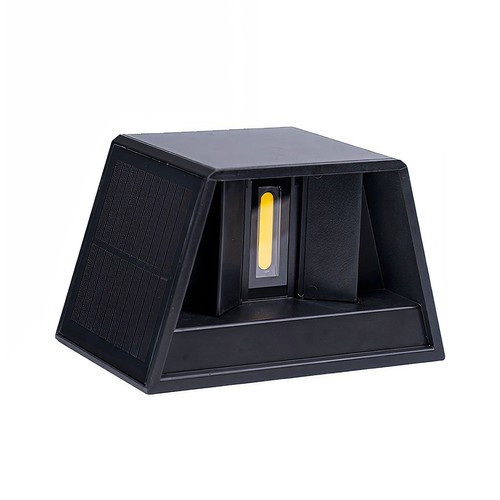 Solcelle sensor vegglampe - Svart, opp/ned, justerbar spredning skumringssensor, IP54
