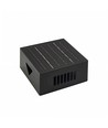 Solcelle vegglampe - IP54, sort, roterbar, firkantet, skumringssensor