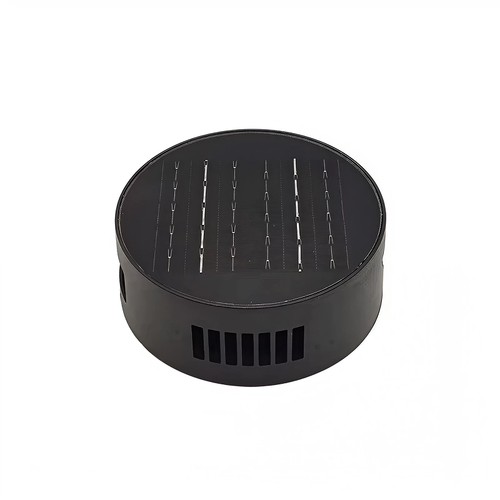 Solcelle vegglampe - IP54, rund, sort, roterbar, skumringssensor