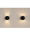 Solcelle sensor vegglampe - Svart, rund, justerbar spredning skumringssensor, IP54