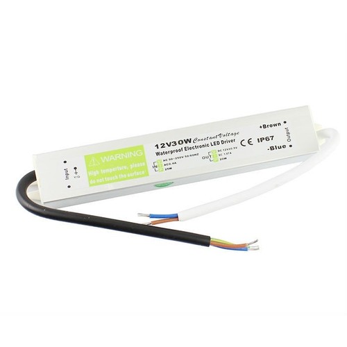 36W / 12V DC strømforsyning - 3A, IP67 vanntett