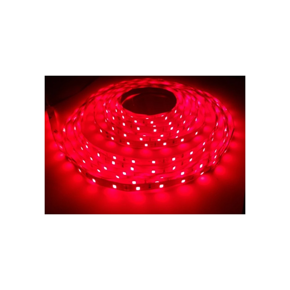 Rød 660 nm 14W/m 24V LED stripe – 5m, IP20, 60 LED per meter