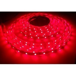 Spesifikk bølgelengde LED Rød 660 nm 14,4W/m 24V LED stripe - 5m, IP20, 60 LED per meter