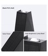 Solcelle sensor vegglampe - Sort, opp/ned, skumringssensor, IP54