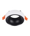 GU10 lampe - rund hvit ramme, svart reflektor